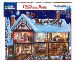 WHITE MOUNTAIN CASSE-TÊTE 1000 PIÈCES (LARGES PIÈCES) - MAISON DE NOËL #1177PZ